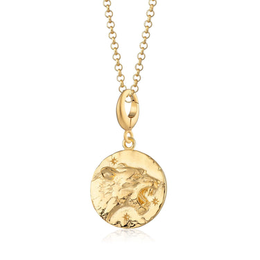 Gold Plated Leo Zodiac Necklace - Lily Charmed