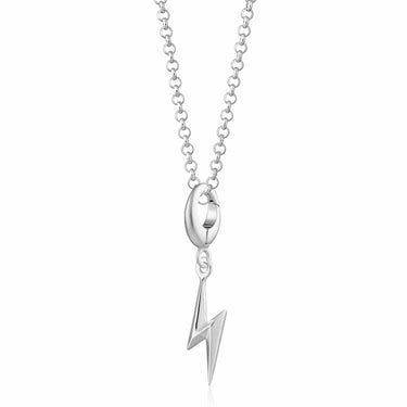 Silver Lightning Bolt Necklace | Lily Charmed