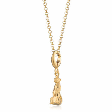 Gold Meerkat Charm Necklace | Animal Pendant