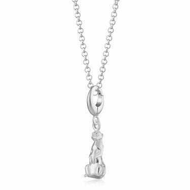 Silver Meerkat Charm Necklace | Animal Pendant