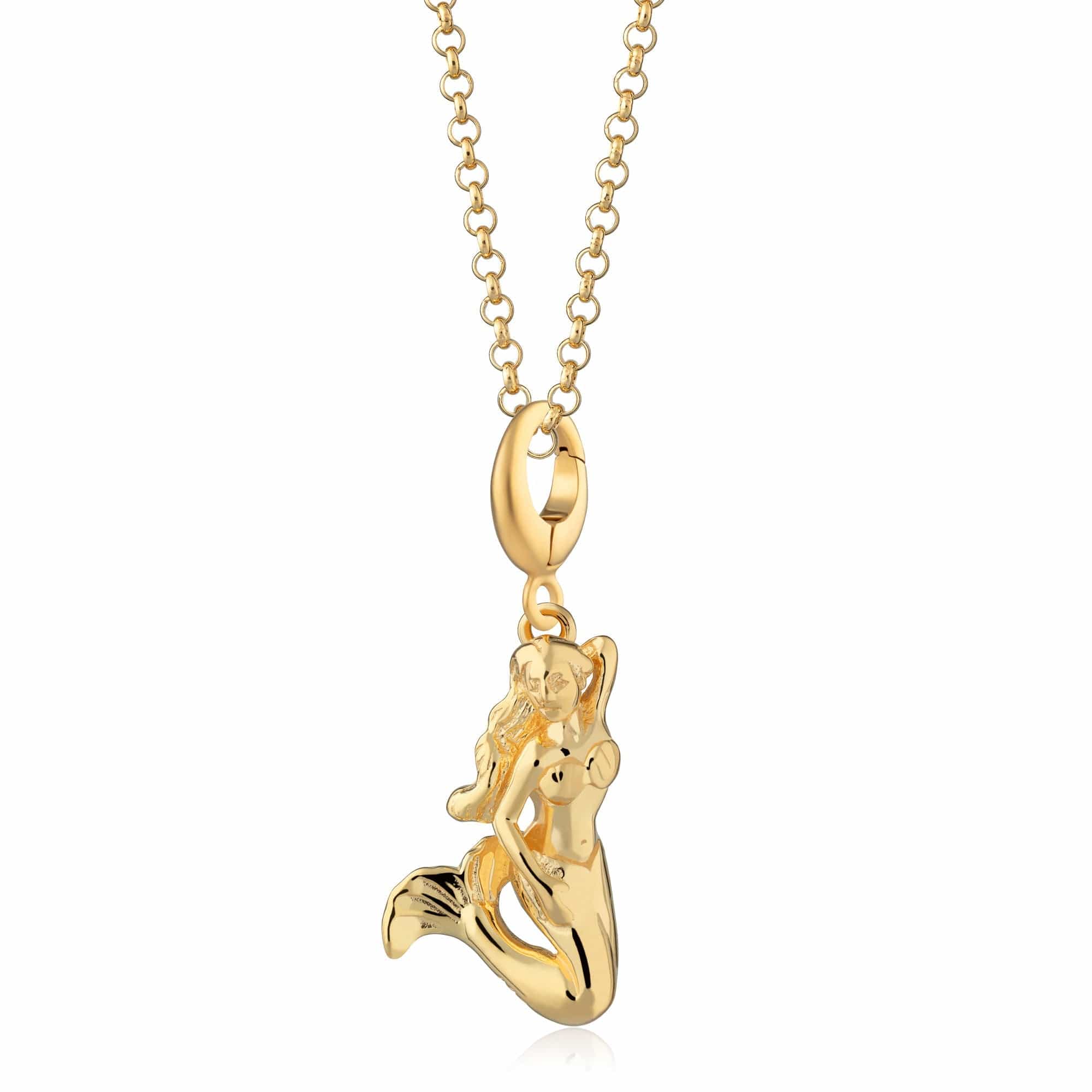 Little Mermaid Mermaid Necklace Gold Gold Mermaid Charm Necklace