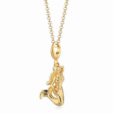 Gold Plated 3D Mermaid Charm Necklace | Lily Charmed