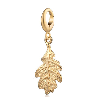 Gold Oak Leaf Charm