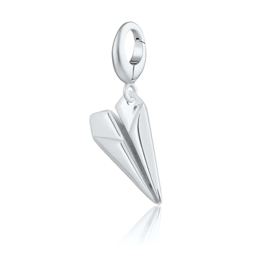 Silver Paper Plane Charm | Paper Anniversary Gifts | Pandora Compatible Charm | Lily Charmed