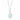 Silver & Turquoise Party Ring Charm Necklace | Biscuit Pendant Necklace