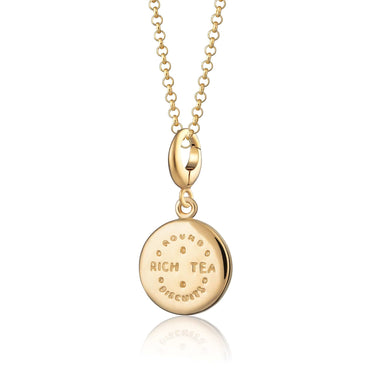 Gold Rich Tea Biscuit Necklace | Biscuit Pendant