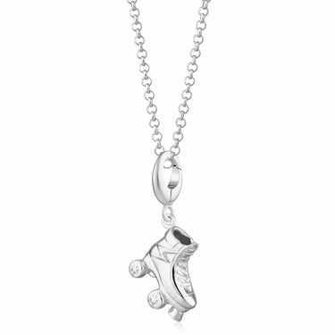 Silver Roller Boot Charm Necklace | Skating Pendant Necklace