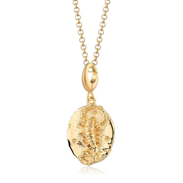 Gold Plated Scorpio Zodiac Necklace - Lily Charmed