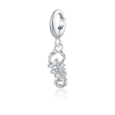 Silver Scorpion Charm with universal clasp compatible with Pandora | Scorpio Zodiac Jewelery | Lily Charmed