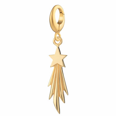 Gold Shooting Star Charm | Celestial Charm | Pandora Compatible Charm | Lily Charmed