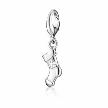 Lily Charmed Silver Christmas Stocking Charm compatible with Pandora | Christmas Charms