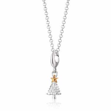Silver Christmas Tree Necklace | Christmas Charm Necklaces