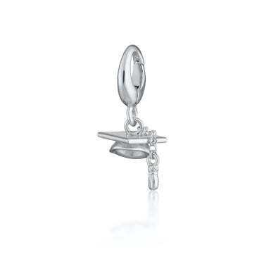 Silver Graduation Hat Charm | Mortar Board Hat Charm