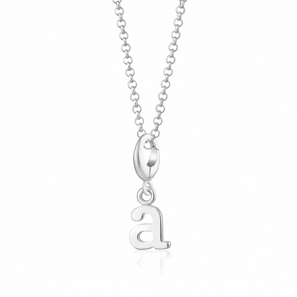Silver Initial Charm Necklace Lily Charmed Jewellery