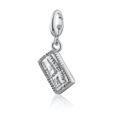 Silver Malted Milk Biscuit Charm with Cow and Gate Design