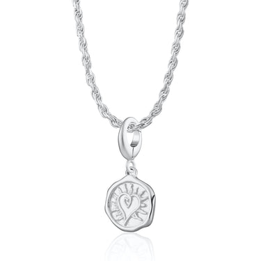 Silver Manifest Love Charm Necklace