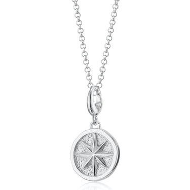 Silver North Star Charm Necklace