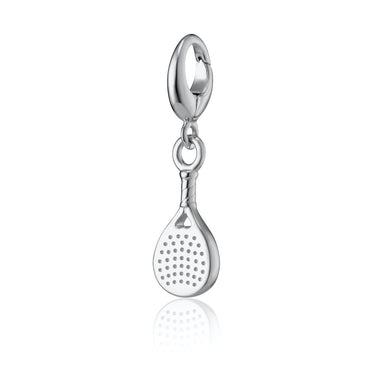 Silver Padel Racket Charm | Padel Ball Sports Charm