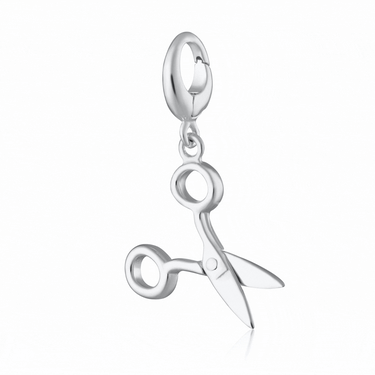 Silver Scissors Charm Open and Close View