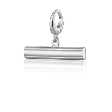 Silver T Bar Charm - Back View