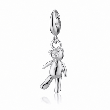 Silver Vintage Teddy Bear Charm Compatible with Pandora Bracelets