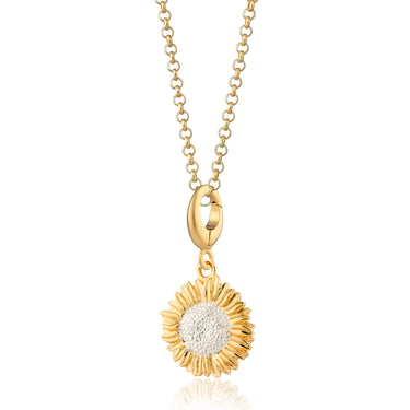 Gold Sunflower Charm Necklace by LIly Charmed
