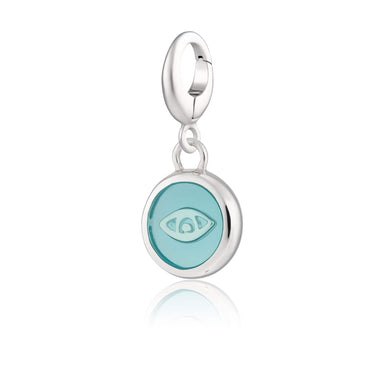 Silver Turquoise Eye Resin Capture Charm | Lily Charmed