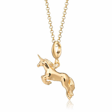 Gold Unicorn Charm Necklace | Unicorn Pendant