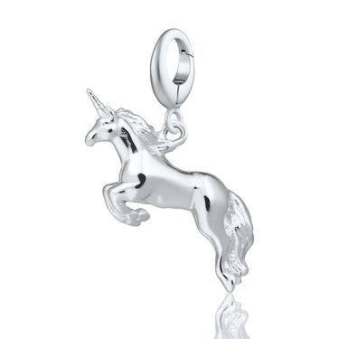 Silver Unicorn Charm compatible with Pandora - Lily Charmed