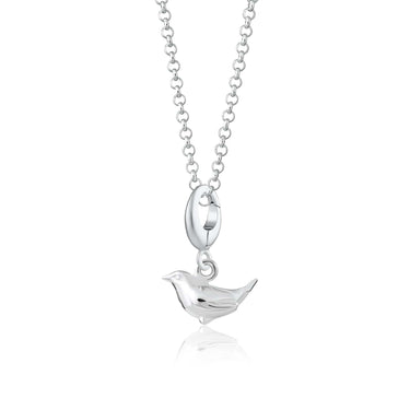 Silver Wren Bird Charm Necklace | Lily Charmed