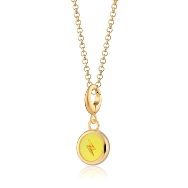 Gold Yellow Lightning Resin Charm Necklace | Lightning Pendant Necklace