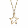 9 Carat Gold and Sapphire Open Star Necklace - Lily Charmed