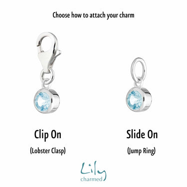 Aquamarine Charm - March Birthstone Jewellery - Lily Charmed