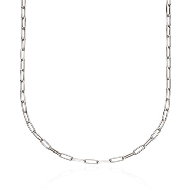 Silver Box Link Chain Necklace by Lily Charmed