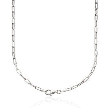 Silver Box Link Chain Necklace by Lily Charmed