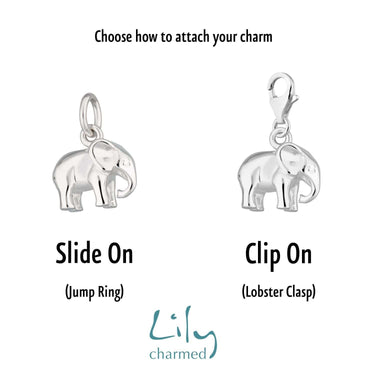 Silver Elephant Charm - Lily Charmed