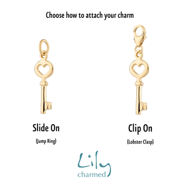 Gold Plated Key Charm | Gold Plated Charms by Lily Charmed