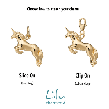 Gold Plated Unicorn Charm - Lily Charmed