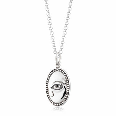 Silver Crying Eye Necklace by Lily Charmed