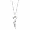 Silver Reindeer Deer Charm Necklace - Lily Charmed