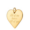 Engraved Gold Large Heart Charm by Lily Charmed