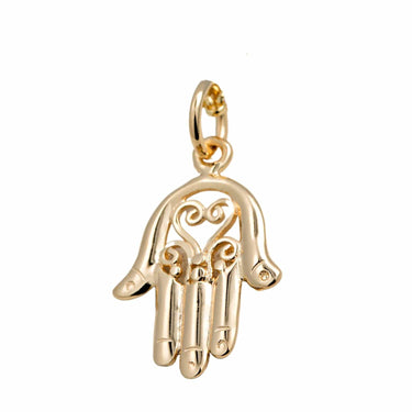 Gold Plated Fatima Hand Charm for Charm Bracelet | Lily Charmed