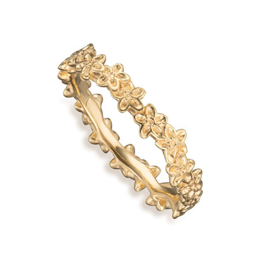 Gold Plated Forget me Not Flower Stacking Ring by Lily Charmed