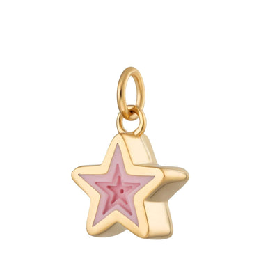 Gold Pink Star Charm | Geometric Charms | Lily Charmed