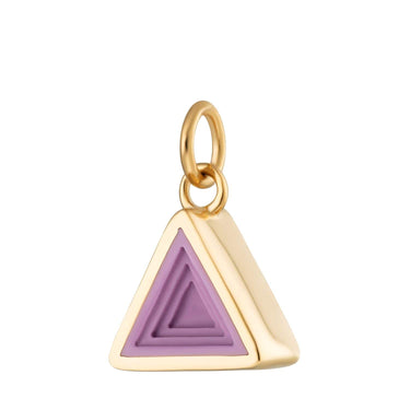 Gold Plated Purple Triangle Charm by Lily Charmed