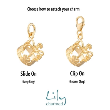 Gold Plated Crown Charm | Gold Plated Charms by Lily Charmed