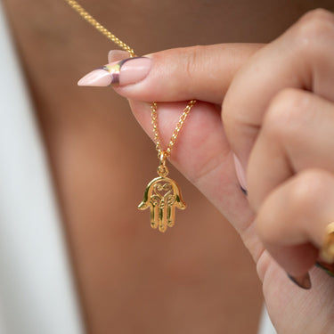 Gold Plated Fatima Hand Necklace | Lily Charmed