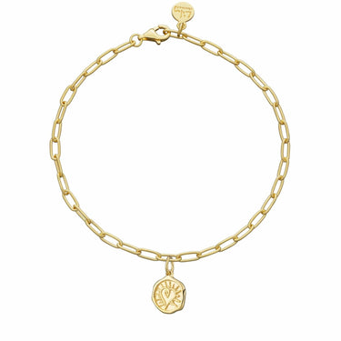 Gold Plated Manifest Charm Bracelet - Lily Charmed