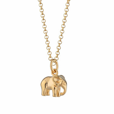  Gold Plated Elephant Charm Necklace by Lily Charmed