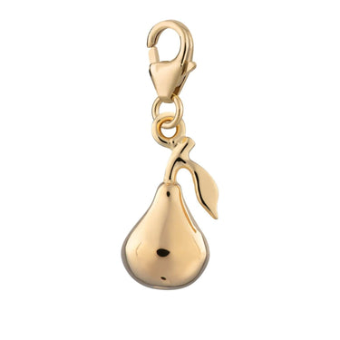 Gold Plated Pear Fruit Charm - Lily Charmed